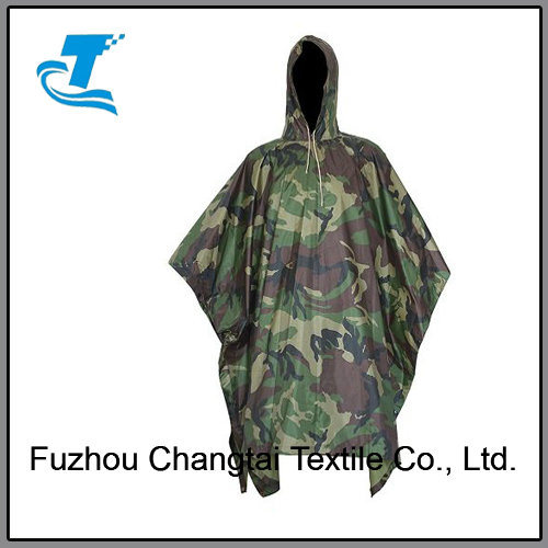 Unisex Camouflage Rain Poncho for Outdoor Activities