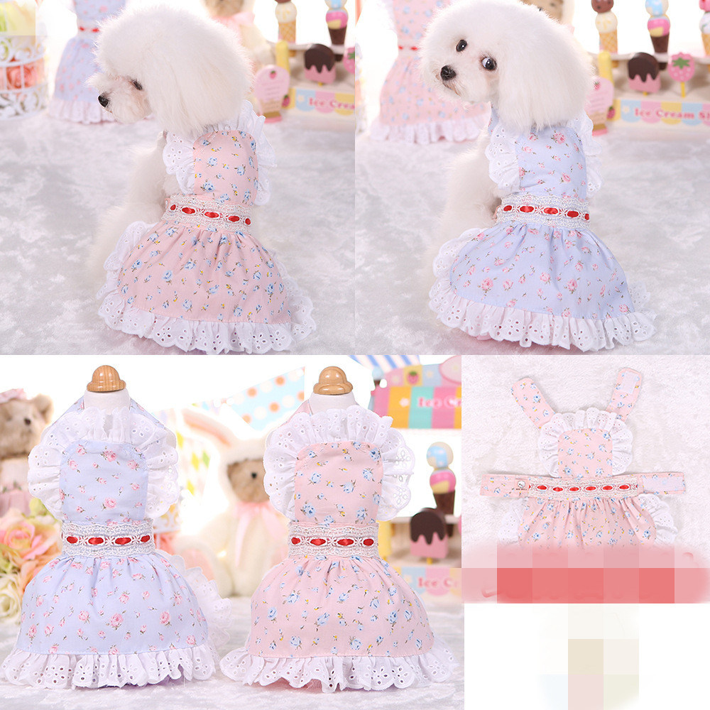 jewelry Heart Pet Skirts Lace Lovely Stripes Dog Dress