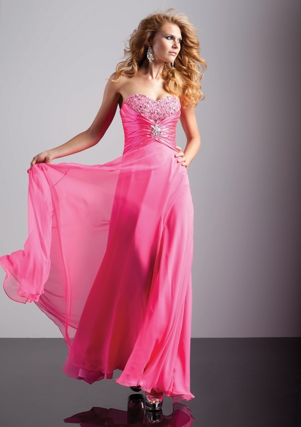 a-Line Chiffon Best Selling Sweetheart Beading Evening Dresses