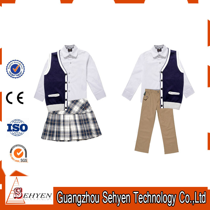 New Style Kids School Uniforms in Public Schools of 100%Cotton