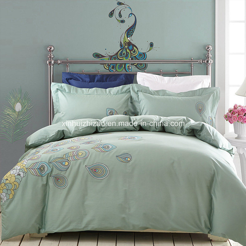 Textile 100% Cotton High Quality Bedding Set for Home/Hotel Comforter Duvet Cover Bedding Set (green art)