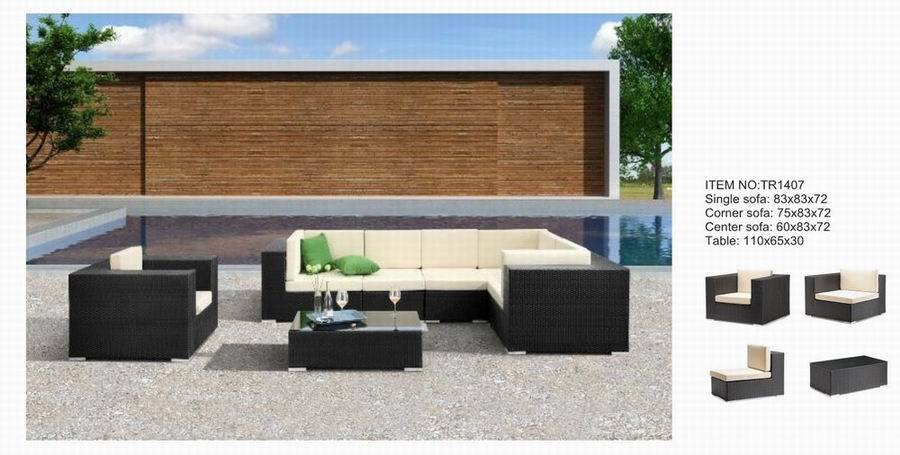 6- Seat Outdoor furniture Sofa Set with Coffee Table