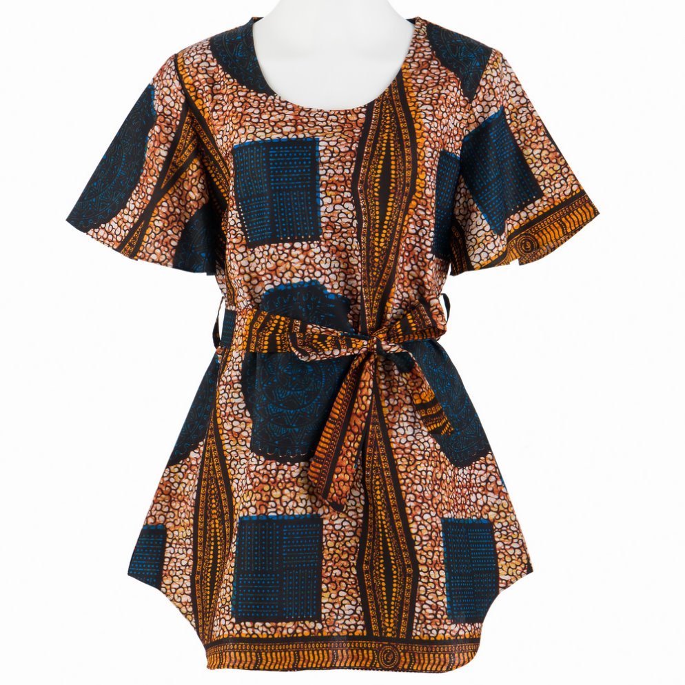 2017 Fashion New Style Custom African Fabric Printed Ladies Hawaii Shirts