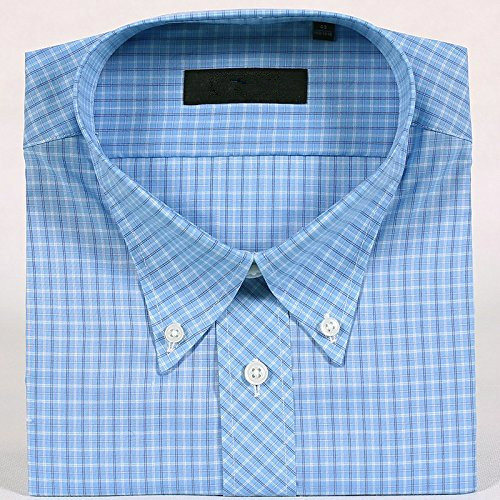 2016 Men's Dress Shirt, Blue Checker, Bespoke Shirt