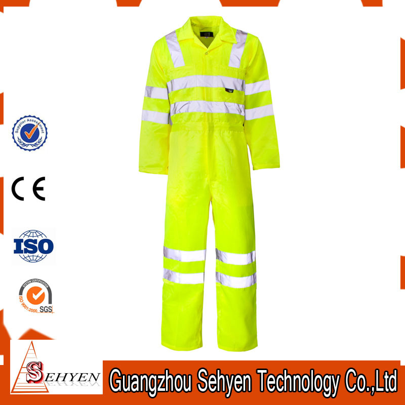High Vis Yellow Green Protect Workwear Safety Wear Coverall