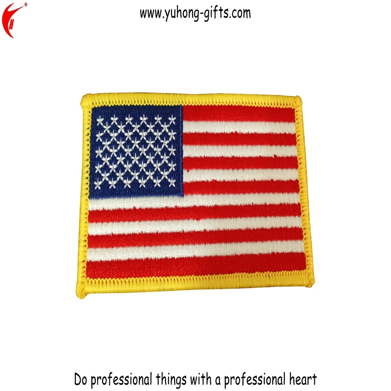 Flag Self-Adhesive Embroidery Custom Embroidered Patch for Uniform (YH-EB088)