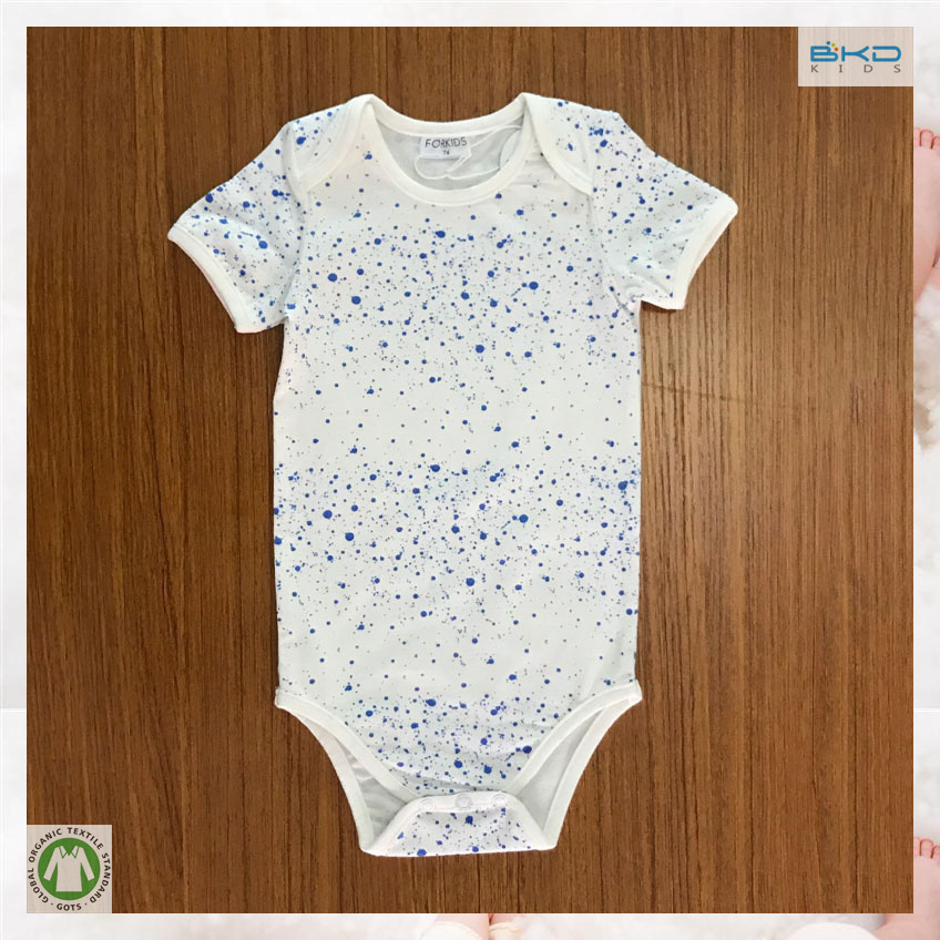White Color Baby Garment Organic Cotton Toddlers Bodysuit