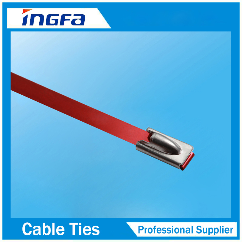 Full PVC Coated Steel Cable Ties with Metal Lock Ball