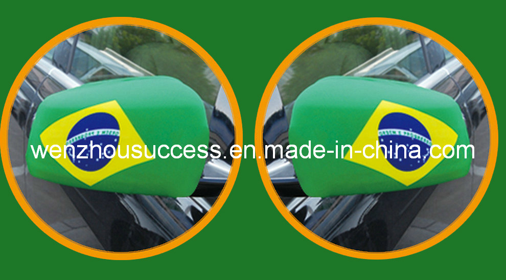 Brazil Car Mirror Cover Flag