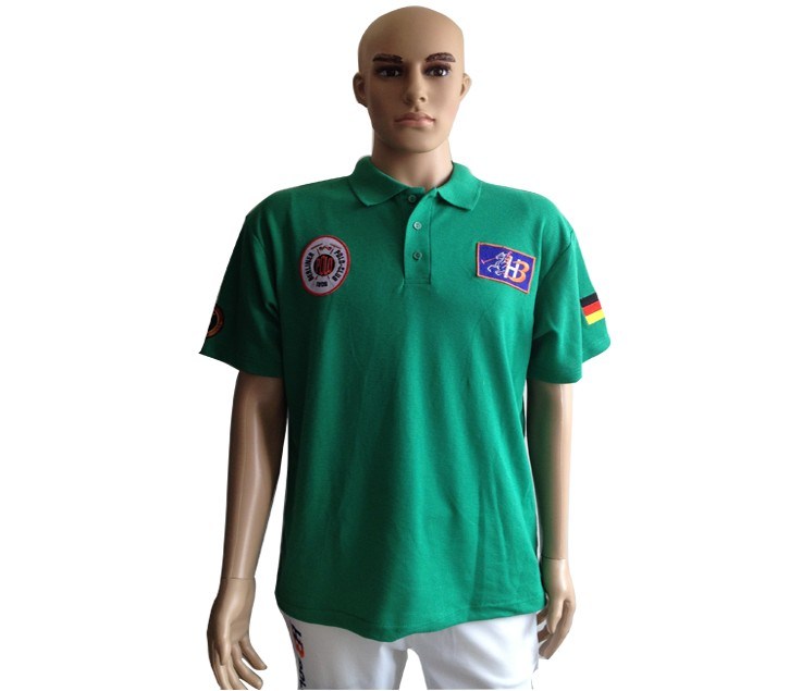 Men's Green Short Sleeve Polo T Shirt