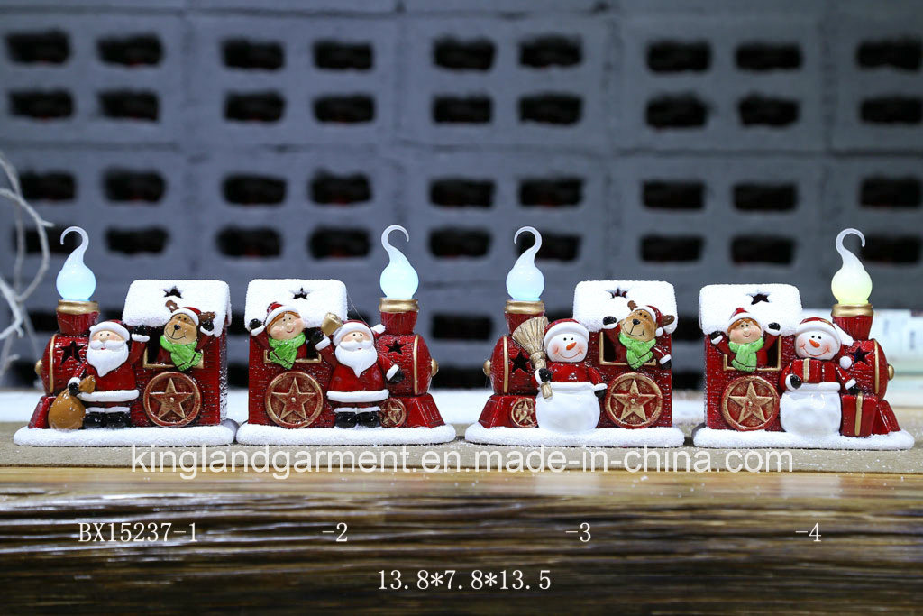 Quality Christmas Ornaments Ceramic Santa Train Set