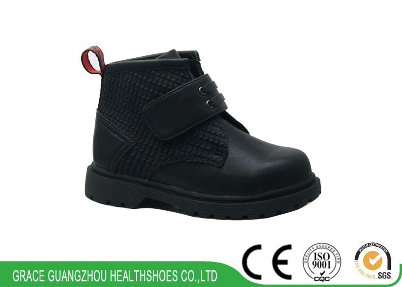 Kids Health Shoes with Velcro Closure Leather Ortho Boots