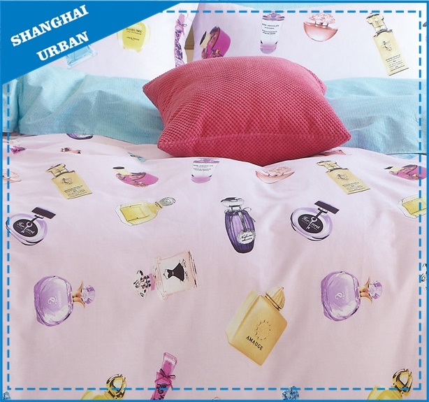 Kids Bedding Pink Perfume Cotton Bed Sheet Set