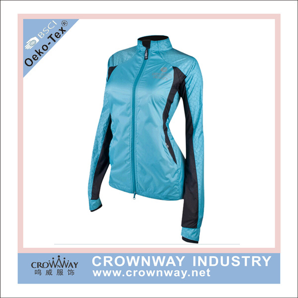 Sport Wholesale Knitted Jogging Jacket with Hoody for Womens