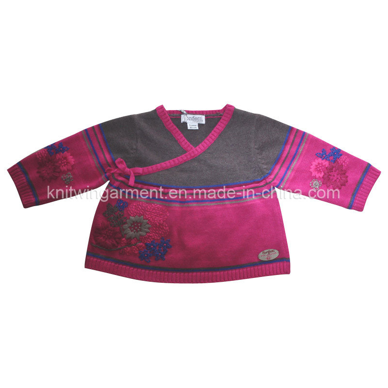 Children Knitted Long Sleeve Sweater with Fashion Clothing (C15-032)