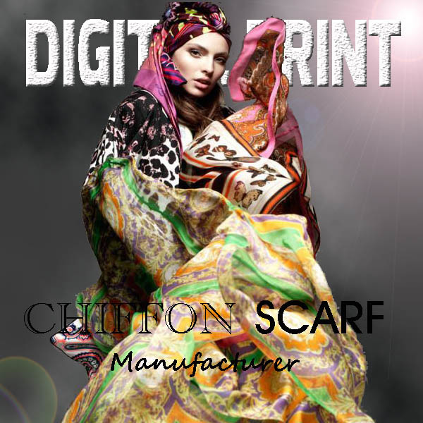 Digital Printed Chiffon Scarf