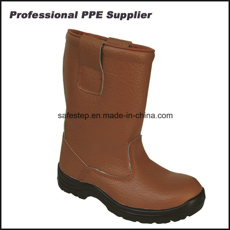 High Cut PU Injection Genuine Leather Work Boot