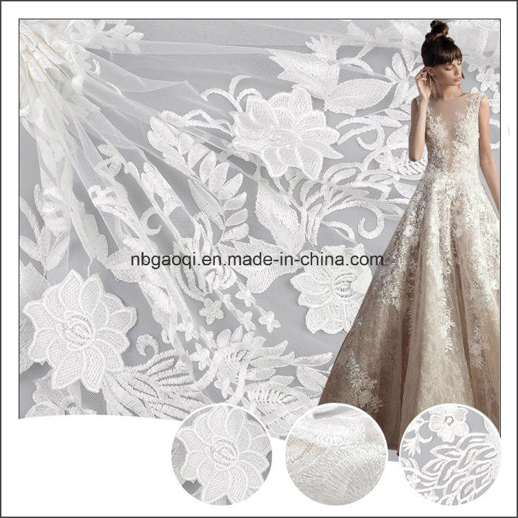 Customized High Quality Comfortable Decorative Embroidered Lace for Bridal