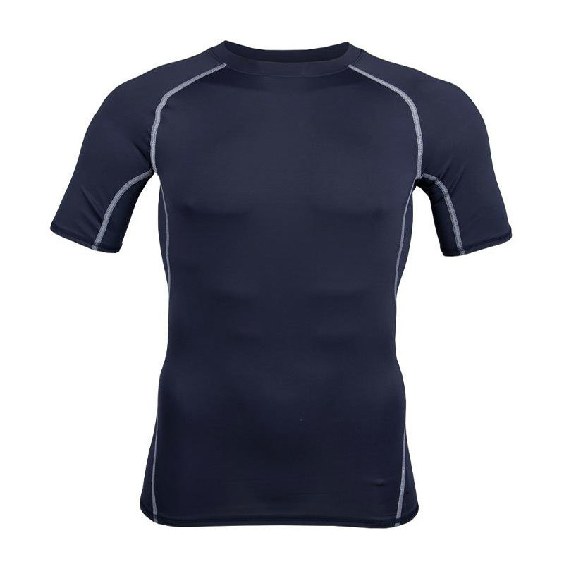 Black Short Sleeve Rash Guard Compression Top Shirts for Sale