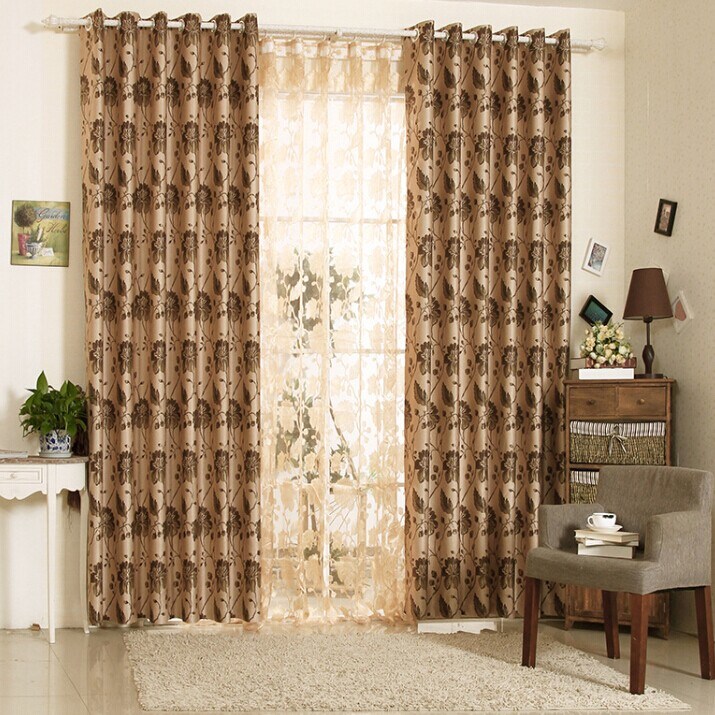 Simple Style Yarn Dyed Jacquard Fabric Curtain (MX-175)