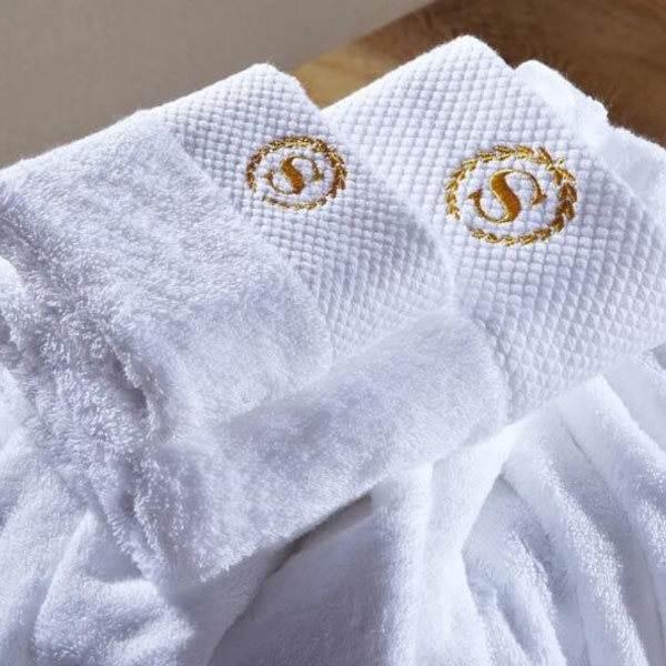 Hotel Satin Border 100% Cotton Terry Cloth Towel Supplier (DPF201642)