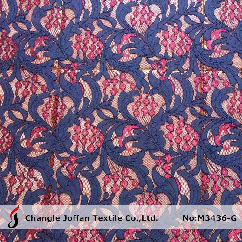 Fashion Apparel Cord Cotton Lace Fabric (M3436-G)