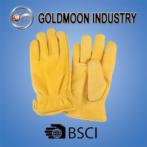 Cowhide Grain Leather Driver Safety Work Glove