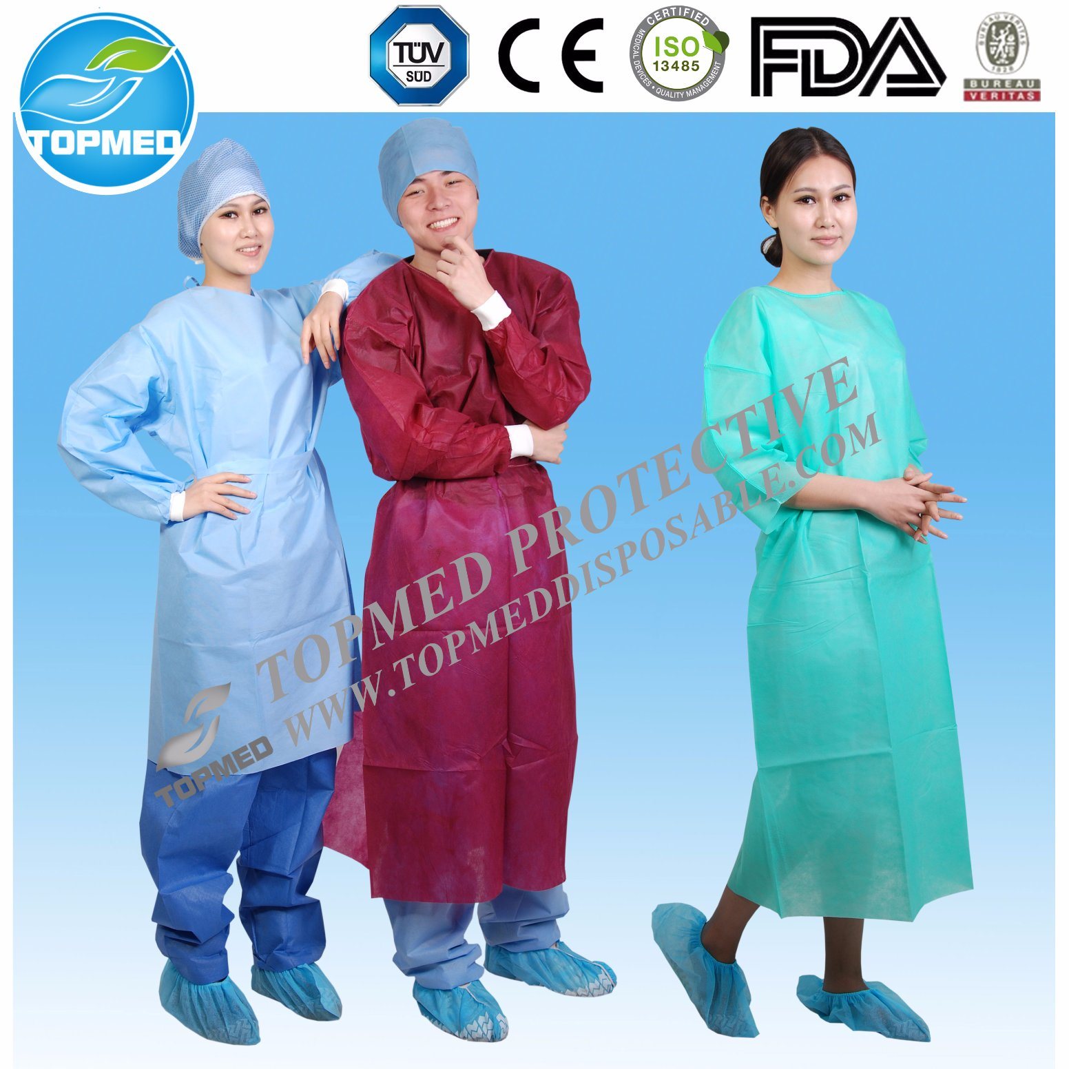 Non-Woven Fabric Surgical Gown/Medical Surgical Gown