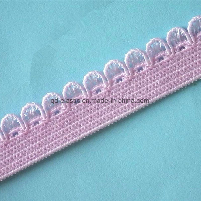 10mm Solid Dyed Stretchy Elastic Knit Facing with Picot