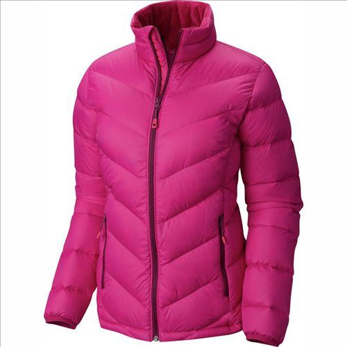 Hot Sale Wind Resistant Pink Ladies 30d Nylon Down Jacket