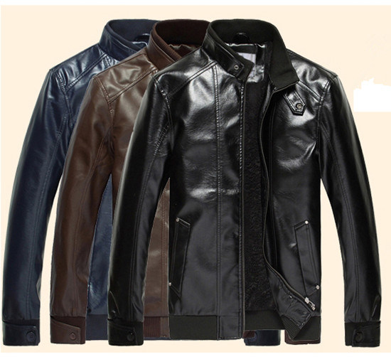 Men's Fashion Faux PU Leather Jackets