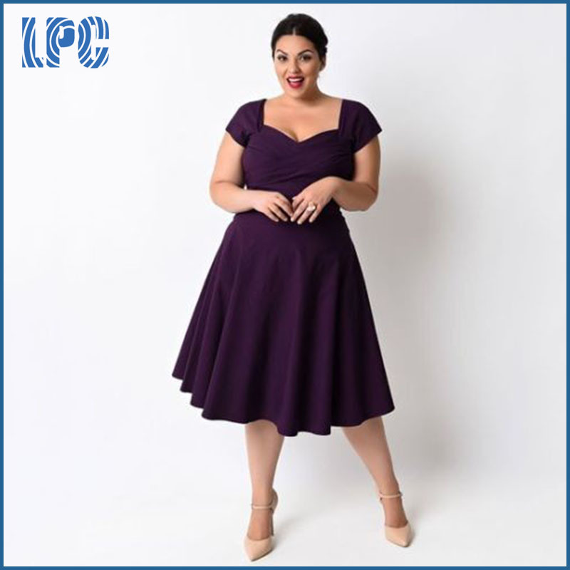 XL-5XL Plus Size Purple Sexy Little Dress