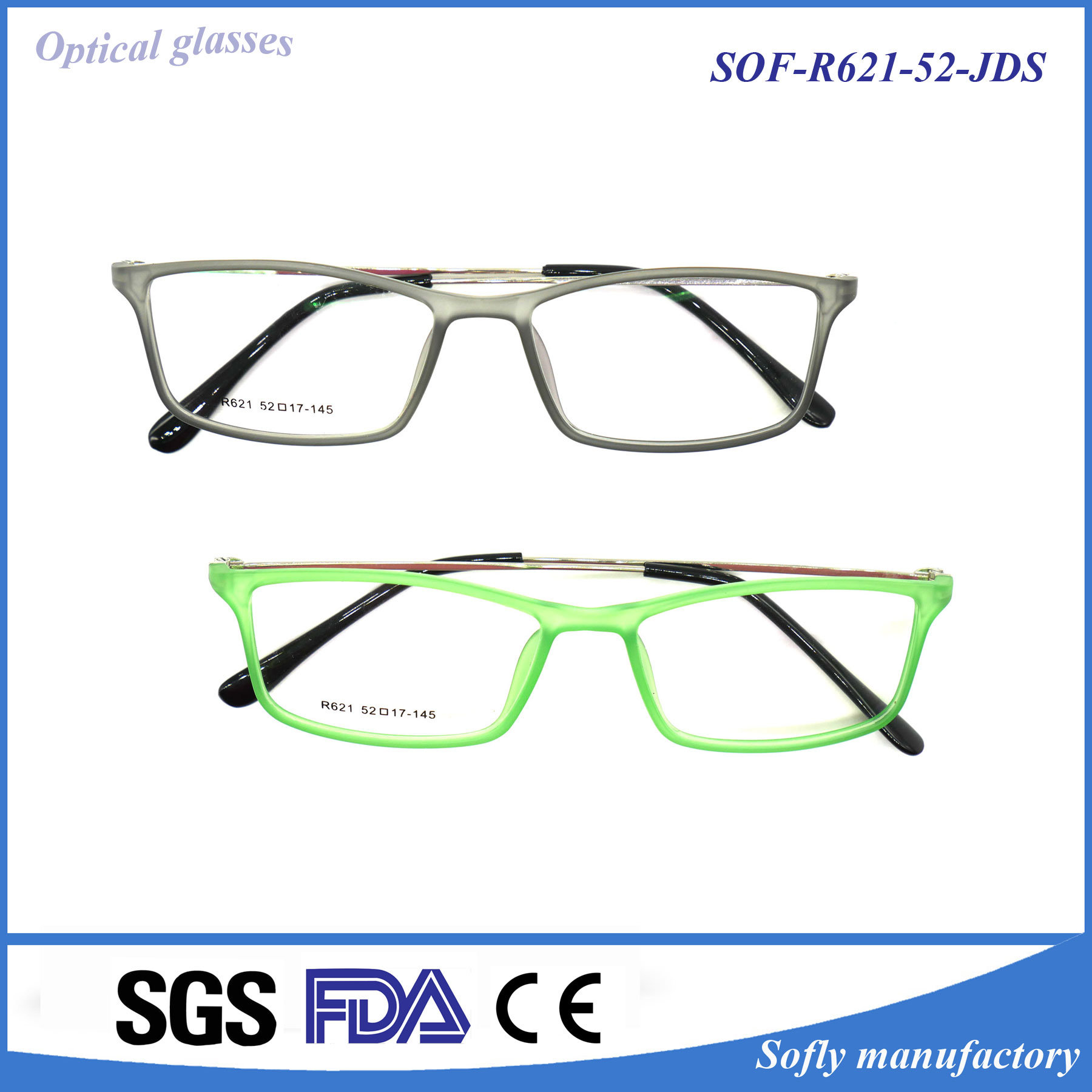 Sell Like Hot Bright Vision Optical Frame Tr90 Eyeglasses