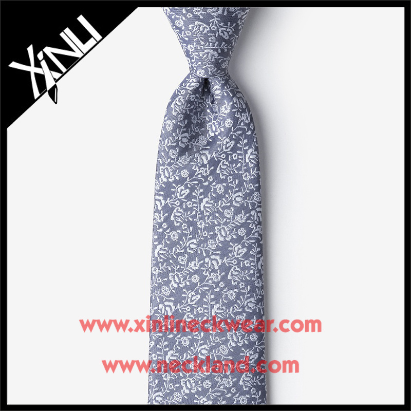 Perfect Knot 100% Handmade Jacquard Woven Silk Floral Tie