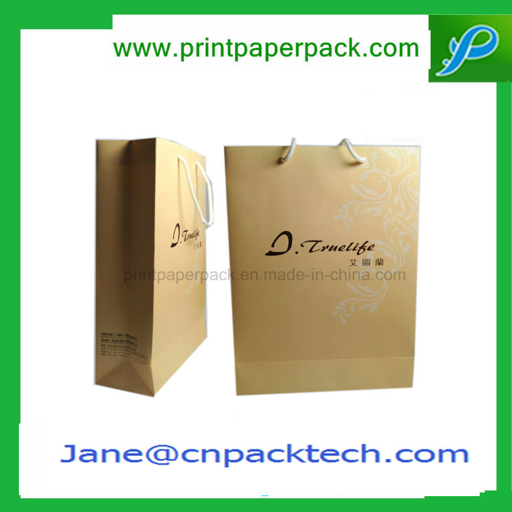 Customized Elaborate Carrier Gift Apparel Shopping Bag Kraft Paper Bag