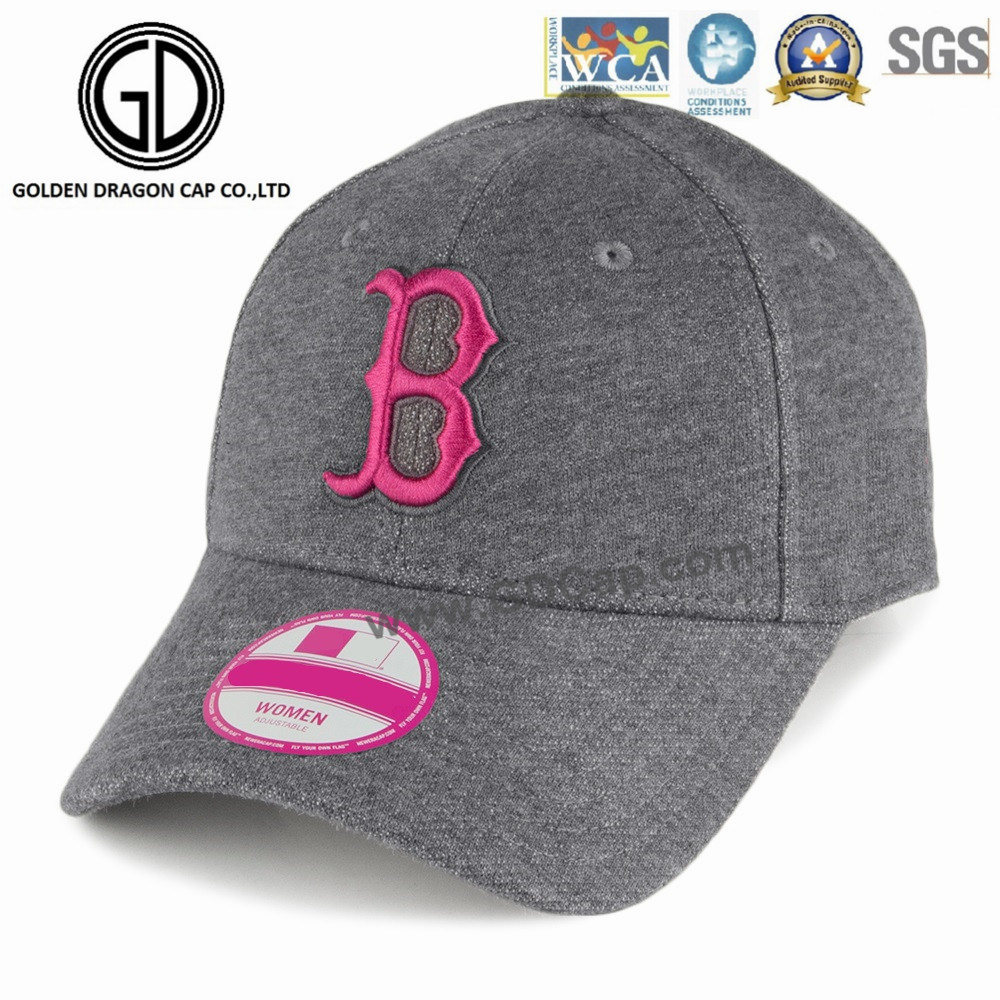 6 Panel Shocking Pink 3D Embroidery Fashion Baseball Caps