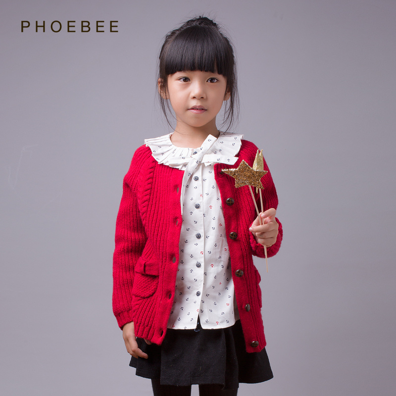 Phoebee Wool Children Jacket Fashion Clothes for Girls