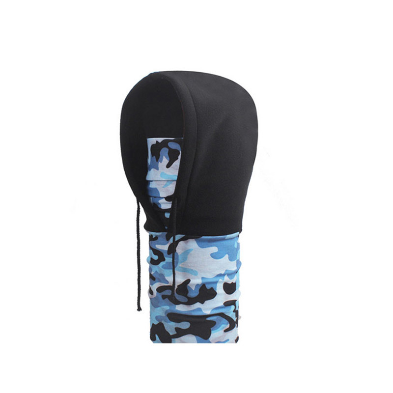 Skull Wind Resistant Fleece Face Mask Black Hat Camouflage Design Light Weight (YH-HS202)