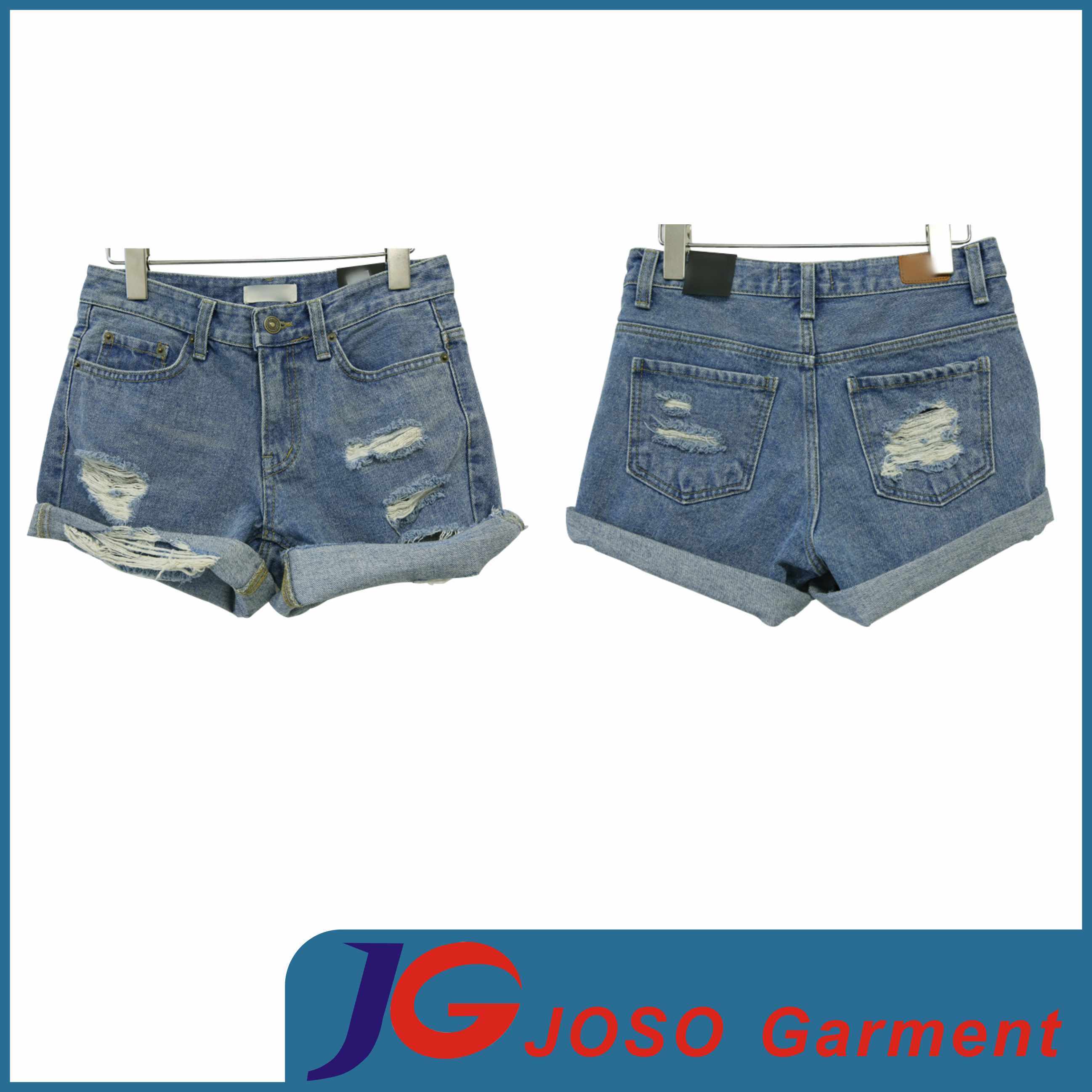 Girls Ripped Jeans Mini Shorts (JC6060)