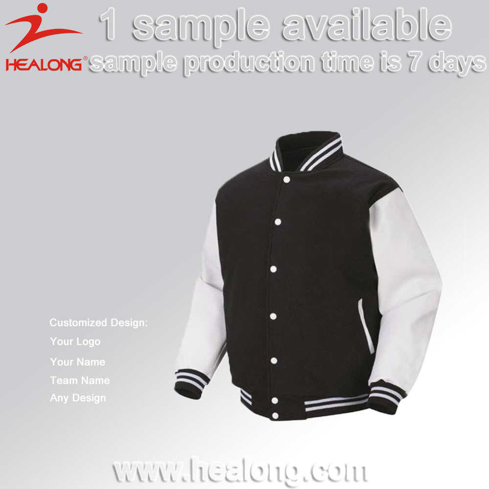 Healong Customzied Sportswear Any Size Baseball Zipper Sweater Hoodies