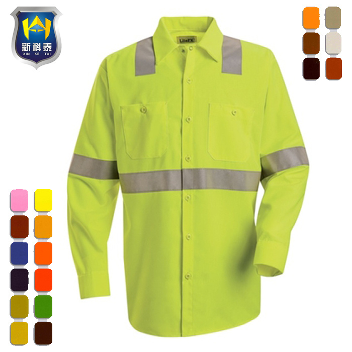 New Design Bright Colored Mens Shirts Work Uniform Shirts