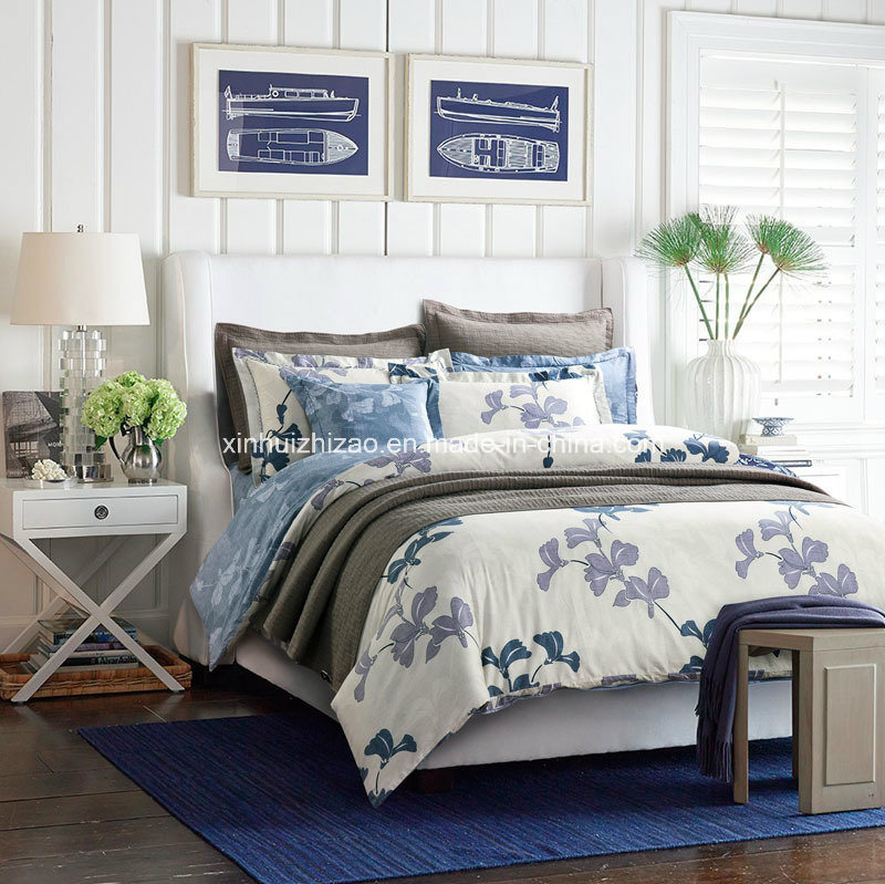 Textile 100% Cotton High Quality Bedding Set for Home/Hotel Comforter Duvet Cover Bedding Set (bluish violet)