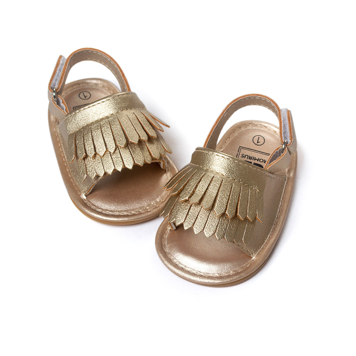 Unisex Baby Tassel Rubber Sole Non-Slip Summer Prewalker Sandals First Walkers