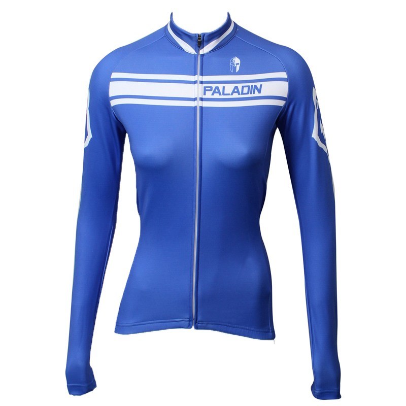 Lady/Women's Long Sleeve Shirt Cycling Jerseys Sky Blue Soft Fabric with Pockets