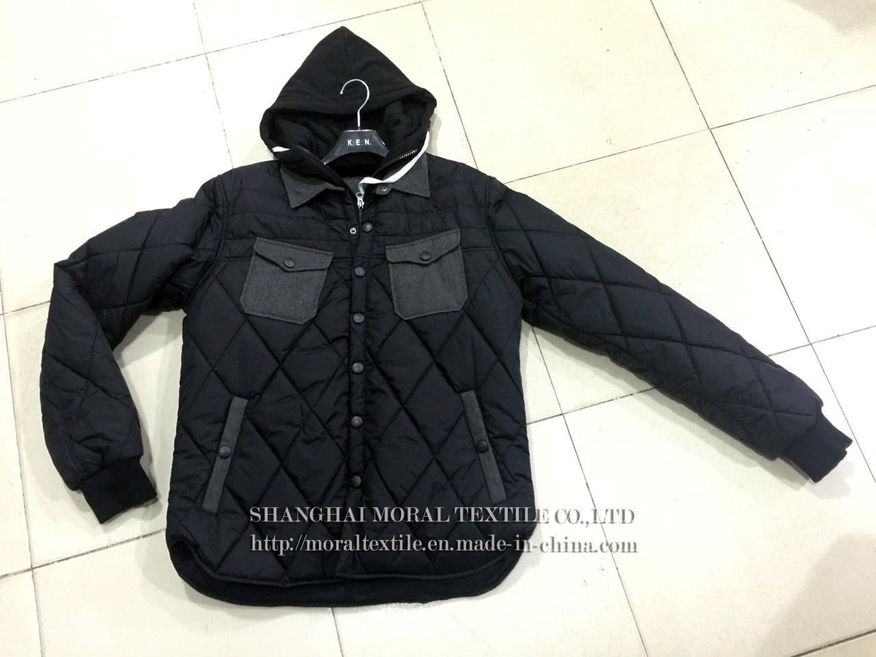 Men's Quilting Jacket with Hood