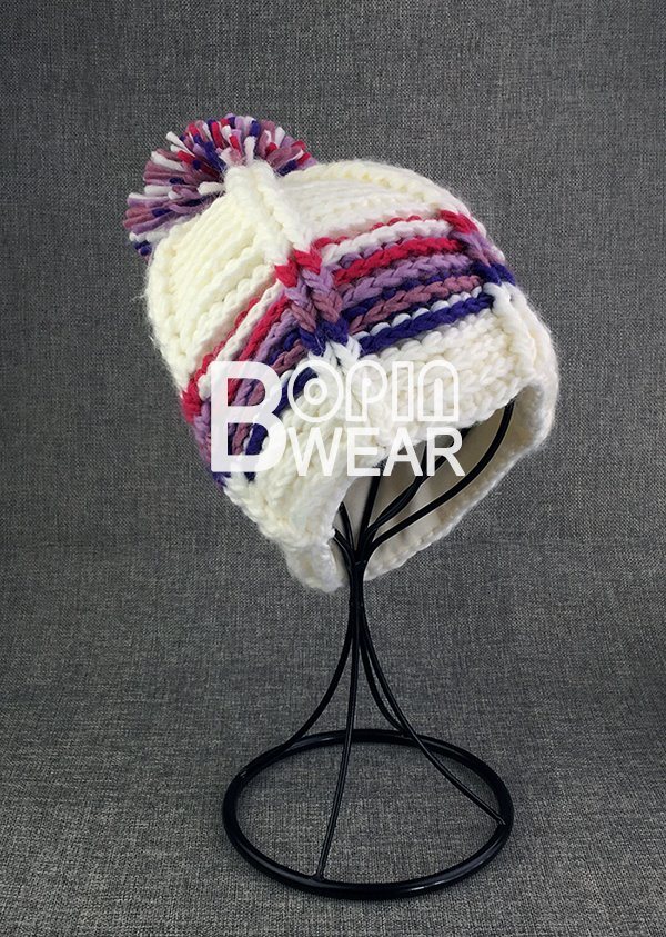 Acrylic Winter Warm Knitted Handmade Beanie Hat