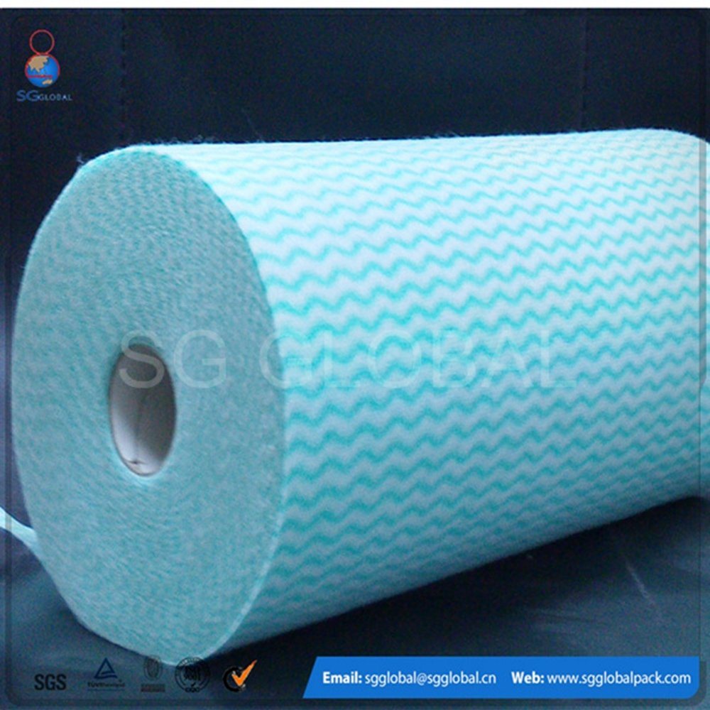 Viscose/Polyester Spunlace Nonwoven Wipes in Roll