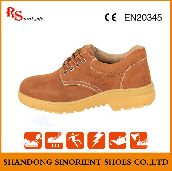 Slip Resistant Men Leather Working Kitchen Safety Shoes RS397
