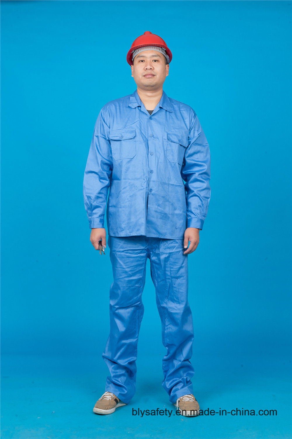 65%P 35%C High Quality Long Sleeve Safety Suit Workwear (BLY2004)