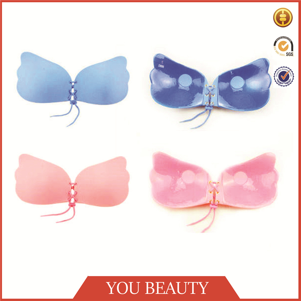 Backless Invisible Strapless Push up Adhesive Silicone Bra